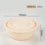 NWW-05 (400ML) Cornstarch Bowl – Leakproof, Biodegradable, and Elegantly Crafted