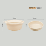 🌾 DaShan NWW-09 (1200ML) & NWW-09T (1200ML) Cornstarch Soup and Noodle Separation Bowls