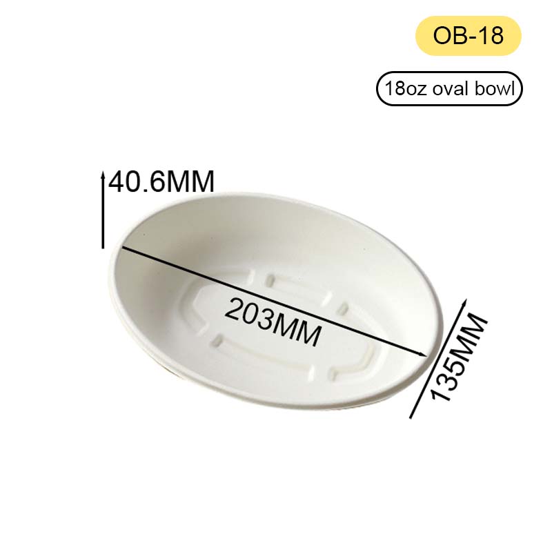 bagasse oval bowl