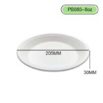8 Inch Bagasse Bowl – Biodegradable Sugarcane Bowl for Hot & Cold Foods
