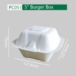 PC051 5inch Burger Box: Grease-Proof, Eco-Friendly Packaging for Fast Food
