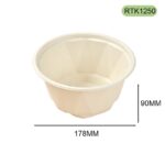 RTK1250 Bagasse Bowl — 1250ml Eco-Friendly Food Bowl