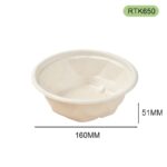 RTK650 Bagasse Bowl — 650ml Eco-Friendly Food Bowl