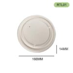 RTL01 Bagasse Lid — Eco-Friendly Sugarcane Fiber Lid for RTK Series 500-1000ml Bowls