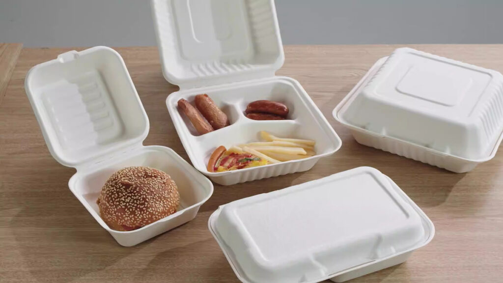 Sugarcane Bagasse Clamshell Box Sugarcane Bagasse Clamshell Box