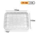 TP-185 Eco-Friendly Square Tray: Sustainable, Durable & Customizable Food Packaging Solution