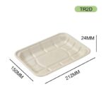 TR2D Bagasse Tray — Eco-Friendly Sugarcane Fiber Food Tray