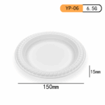 Sustainable Dining: The YP-06 Cornstarch Round Plate