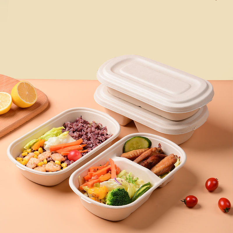 Bagasse Lid NL500 for N-Series Bagasse Containers 2 bagasse lunch box