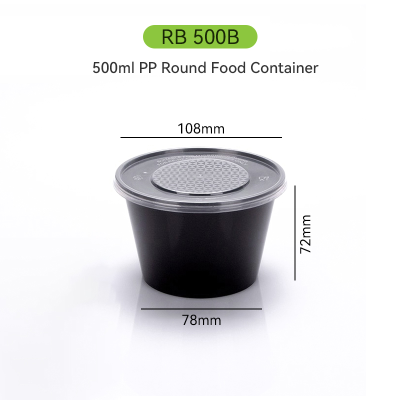 1 500ml PP Round Lunch Container RB500B