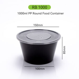 1000ml PP Round Takeaway Bowl