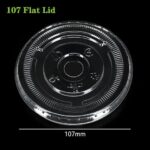 107mm PLA Flat Lid (107F): Eco-Friendly, Leak-Resistant & Customizable Lid for 32oz PLA Cups