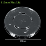 115mm PET/RPET Flat Lid: Secure & Customizable Beverage Packaging