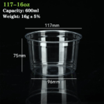 117-16oz PET/RPET Cup: High-Quality, Sustainable, and Customizable Food Packaging Solution