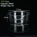 117-8oz PET/RPET Cup: Sustainable, Transparent, and Customizable