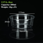 117A-8oz PLA Bowl: Sustainable and Versatile Packaging for Small Food Portions