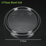117mm PET/RPET Bowl Lid: Leak-Proof, Smooth, and Customizable for Large Beverage and Food Containers