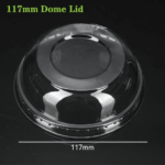 117mm PET/RPET Dome Lid: Leak-Proof, Transparent, and Customizable Lid for Large Beverage and Food Containers