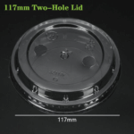 117mm PET/RPET Two-Hole Lid: Secure, Customizable, and Eco-Friendly