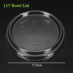 117mm PLA Bowl Lid: Leak-Resistant, Customizable ackaging for 117 Series Bowls