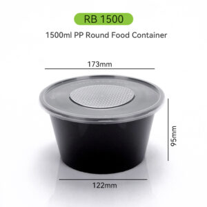 1500ml Round Meal Container