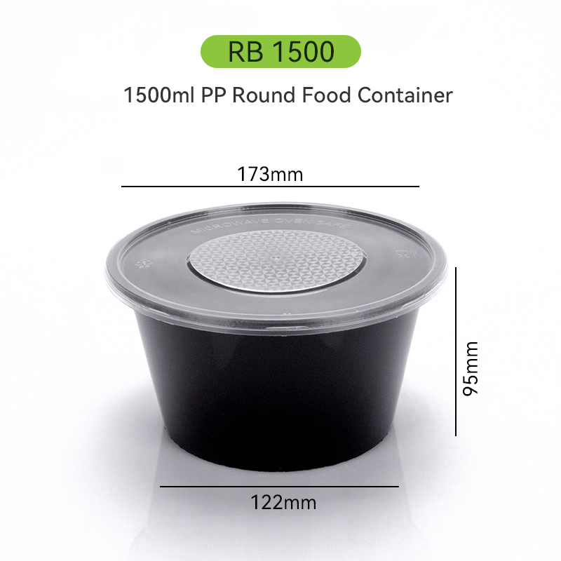 1500ml PP Round Meal Container RB1500