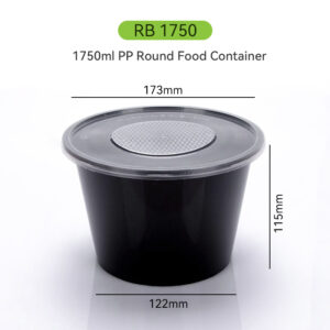Large 1750ml Round Food Storage Bowl