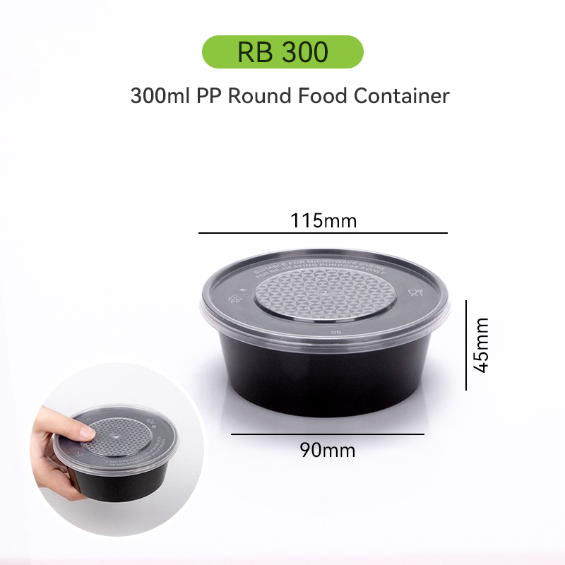 300ml PP Round Meal Prep Bowl RB300