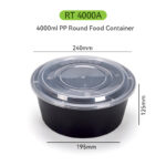 4000ml Large Plastic Takeaway Container for Catering & Bulk Food