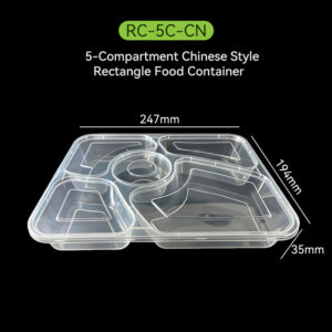 5-compartment Chinese style food container