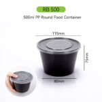500ml Round Takeaway Bowl – Microwave Safe & Reusable Food Container