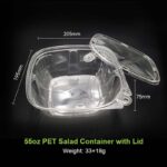 DSSC-55oz Disposable PET Salad Takeaway Containers