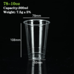 The 78-10oz PLA Cup (300ml): High-Quality Drinkware for Cold Beverages
