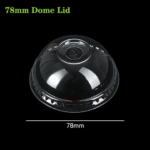 78mm PET/RPET Dome Lid: Premium Leak-Proof Lid for 78 Series Cups