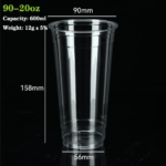 90-20oz PLA Cup (600ml): Eco-Friendly & Durable Beverage Packaging