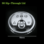 90mm PLA Sip-Through Lid: Sustainable Beverage Packaging Lid