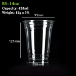 93-14oz PET/RPET Cup: Premium Eco-Friendly Beverage Packaging Solution