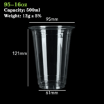 95-16oz PET/RPET Cup: Sustainable, High-Transparency Beverage Packaging for Premium Experiences