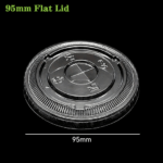 95mm PET/RPET Flat Lid: Durable, Leak-Proof, and Customizable for 95 Series Cups