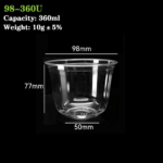 98-360U PET/RPET Cup: Eco-Friendly & Versatile Beverage Packaging Solution