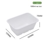 DBH1000 Bagasse Square Box Food Container 1000ml