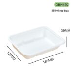 DBH450 Bagasse Square Box Food Container 450ml