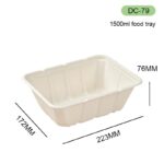 DC-79 Bagasse Food Container 1500ml – Sustainable, Durable, Food Packaging