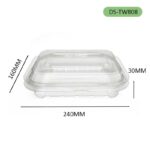 DS-TW808 PET Hinged Container – Premium Clear Packaging