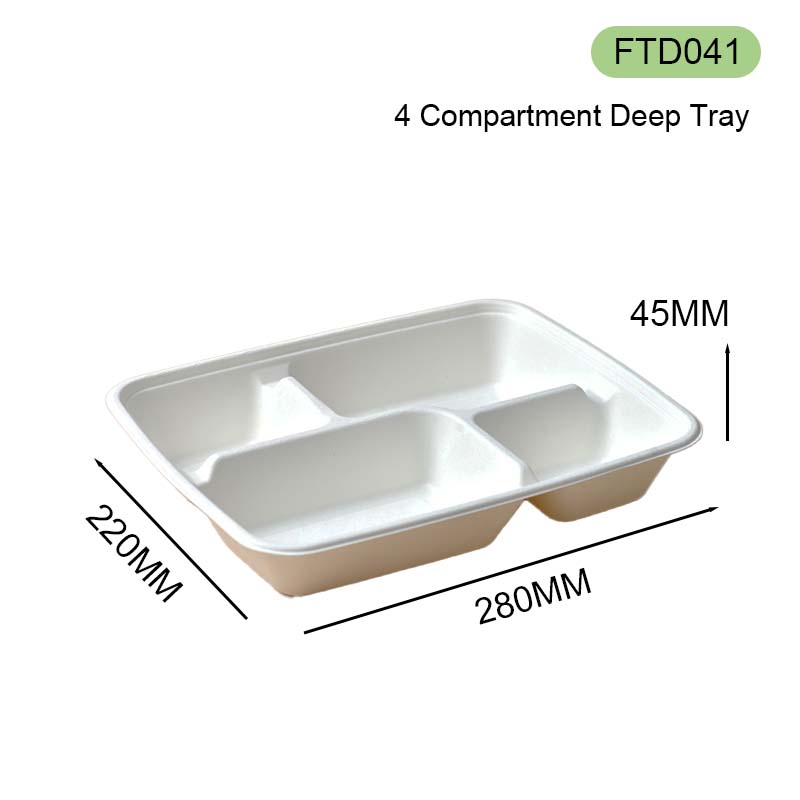 4 Compartment Deep Tray