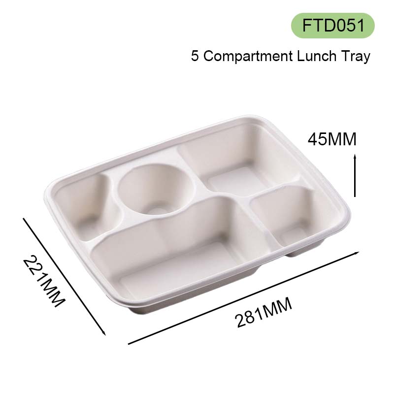 5 Compartment Lunch Tray