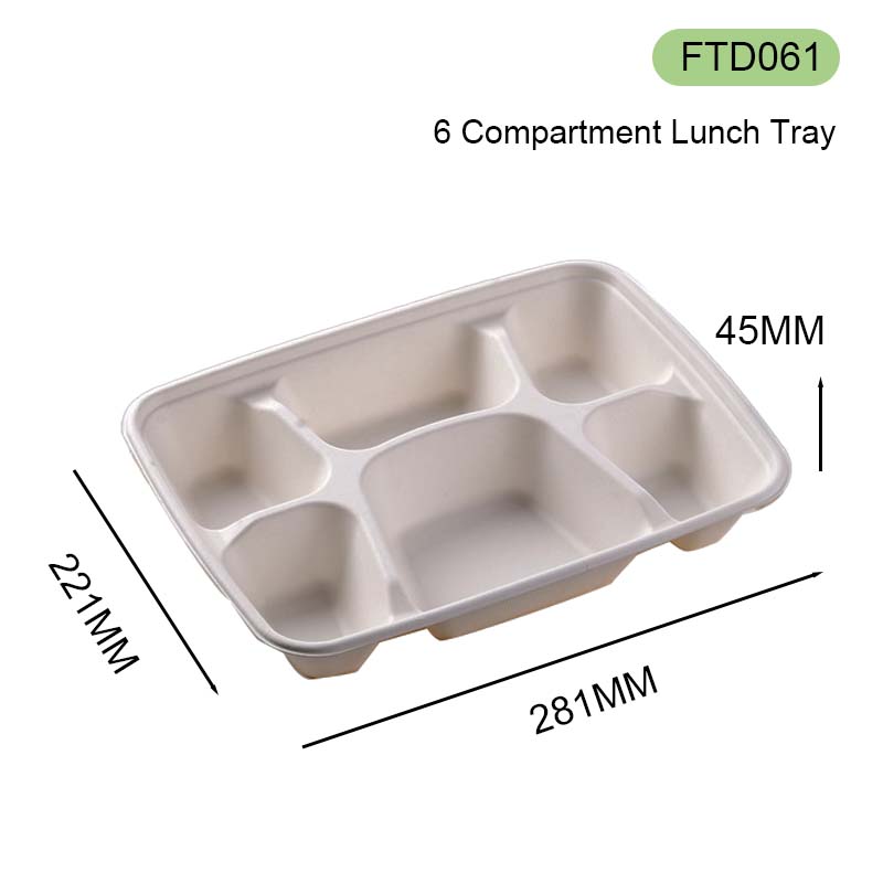 6 Compartment Lunch Tray
