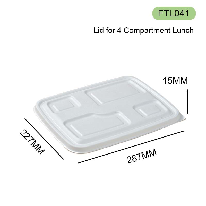 Lid for 4 Compartment Lunch Tray