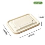 HNMS01 Bagasse Lid for HNMS Takeaway Box Series (450ml–750ml)