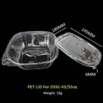PET Anti-Tamper Lid for DSSC-43oz / DSSC-55oz Salad Containers